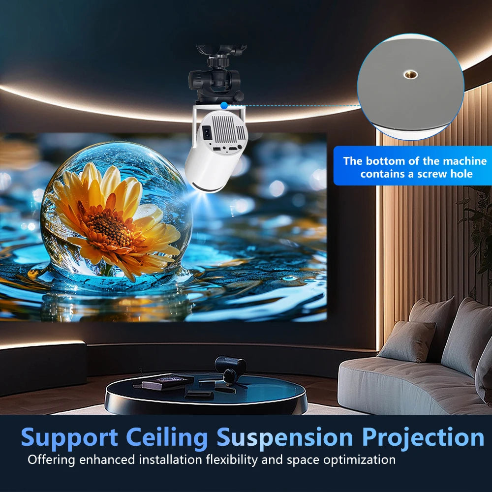 Projecteur Magcubic Android 11 4K 1280*720P HY300 Double Wifi 260ANSI 180°flexible BT5.0 Cinéma Extérieur Portable Projecteur HY300 Pro