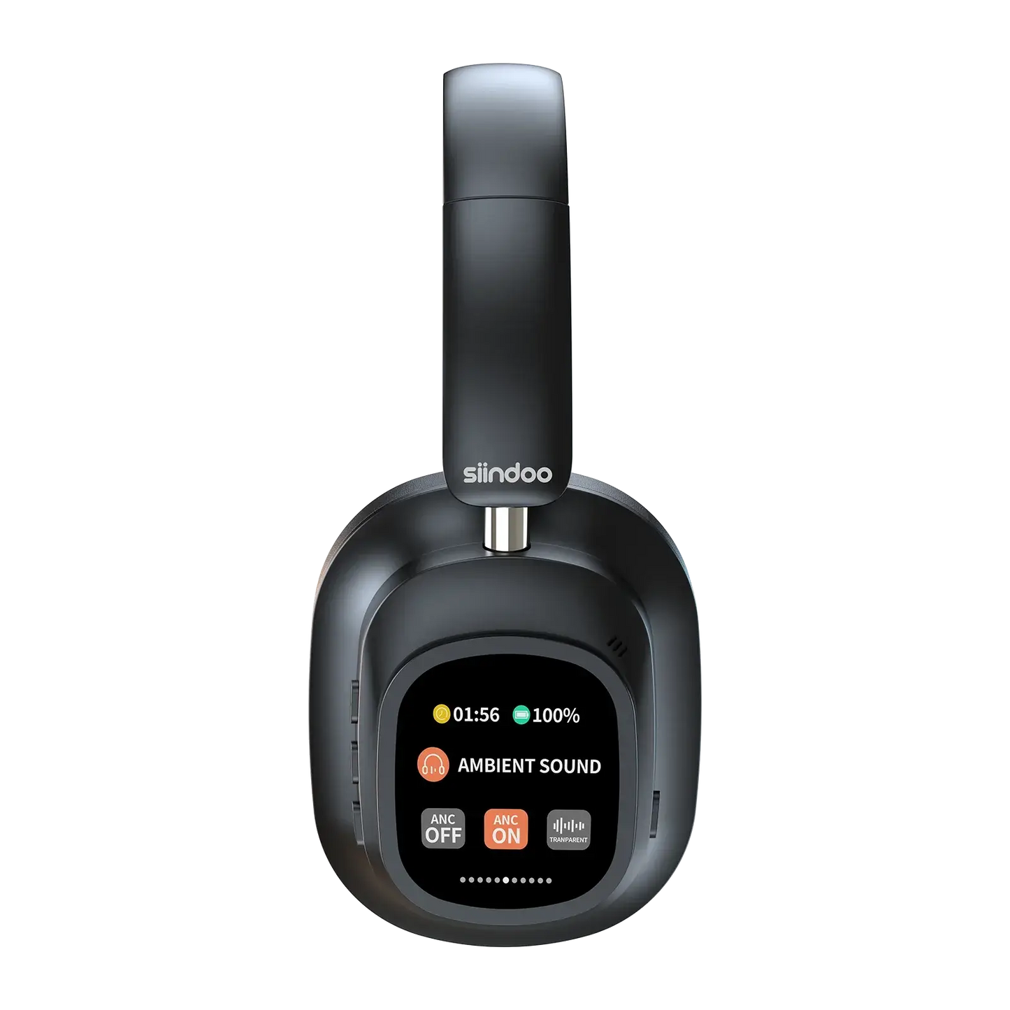 Casque hybride sans fil Siindoo JH-ANC930Plus, réduction active du bruit, avec écran LED tactile multi-magnétique