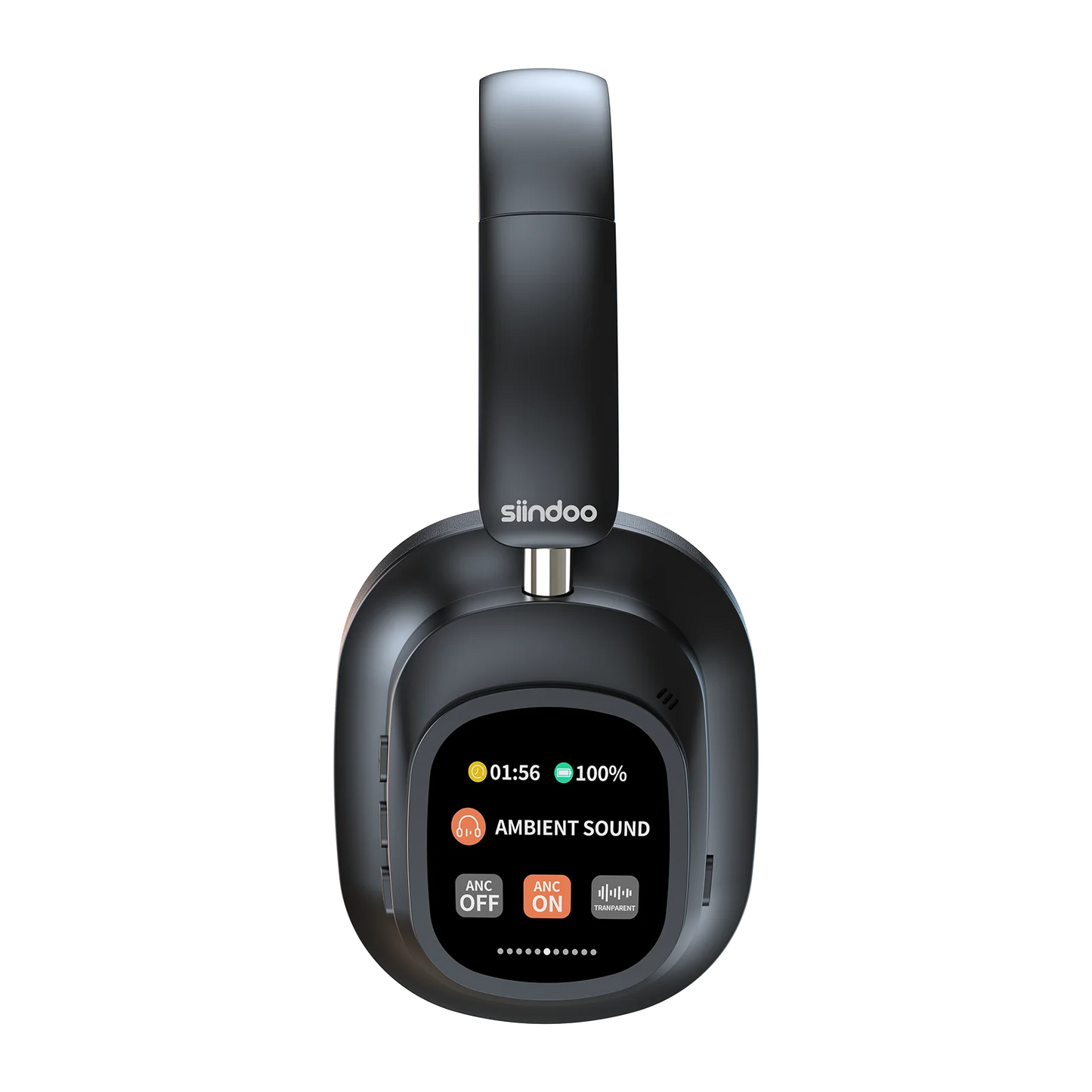 Casque hybride sans fil Siindoo JH-ANC930Plus, réduction active du bruit, avec écran LED tactile multi-magnétique