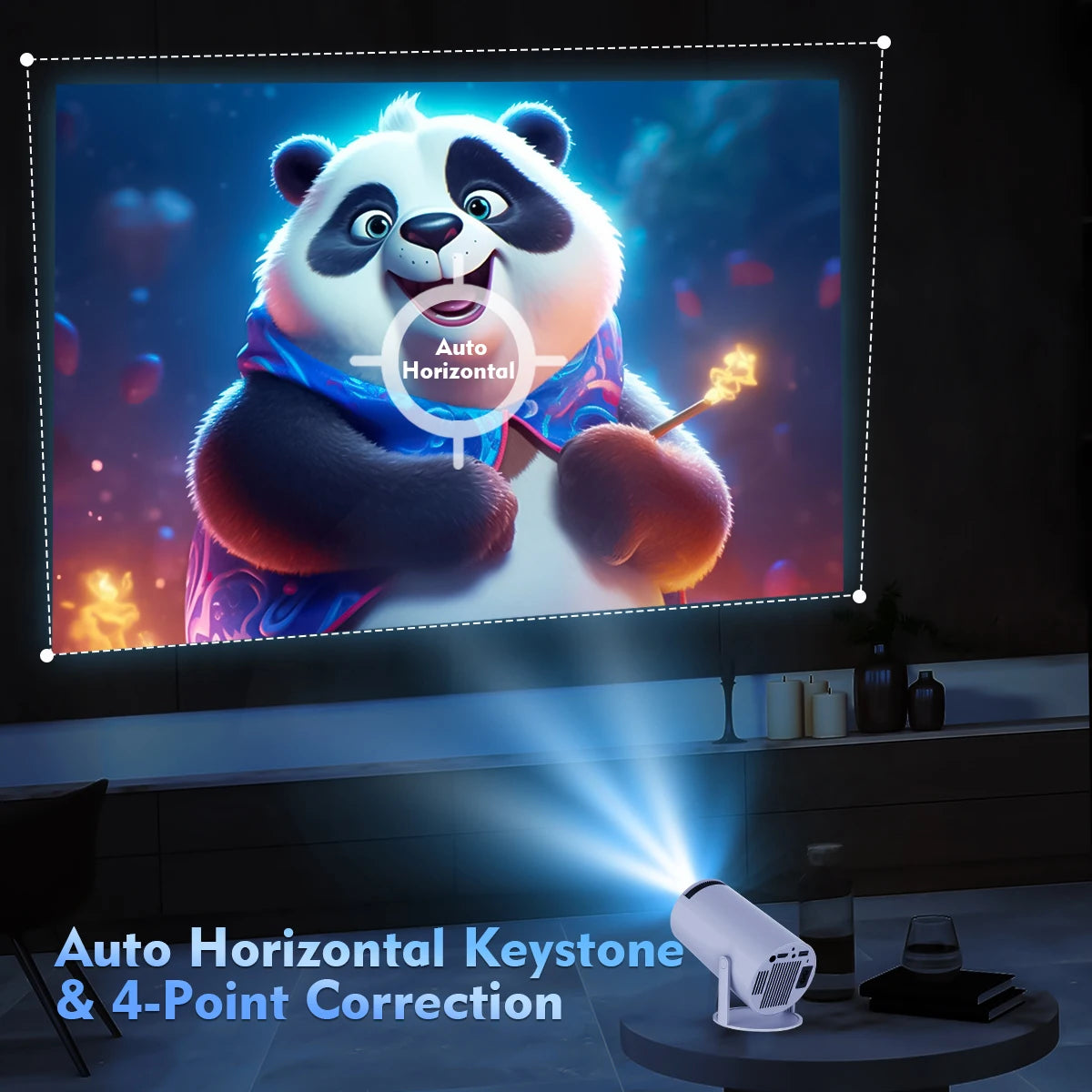Projecteur Magcubic Android 11 4K 1280*720P HY300 Double Wifi 260ANSI 180°flexible BT5.0 Cinéma Extérieur Portable Projecteur HY300 Pro