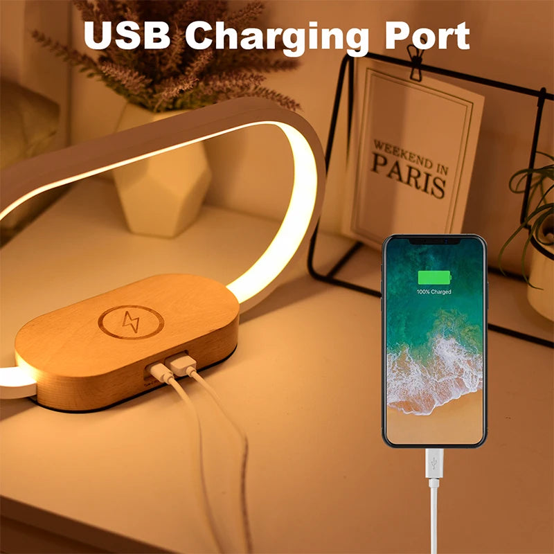 Chargeur sans fil de décoration de table avec veilleuse et horloge Chargeur de téléphone rapide pour tout téléphone à  chargement sans fil