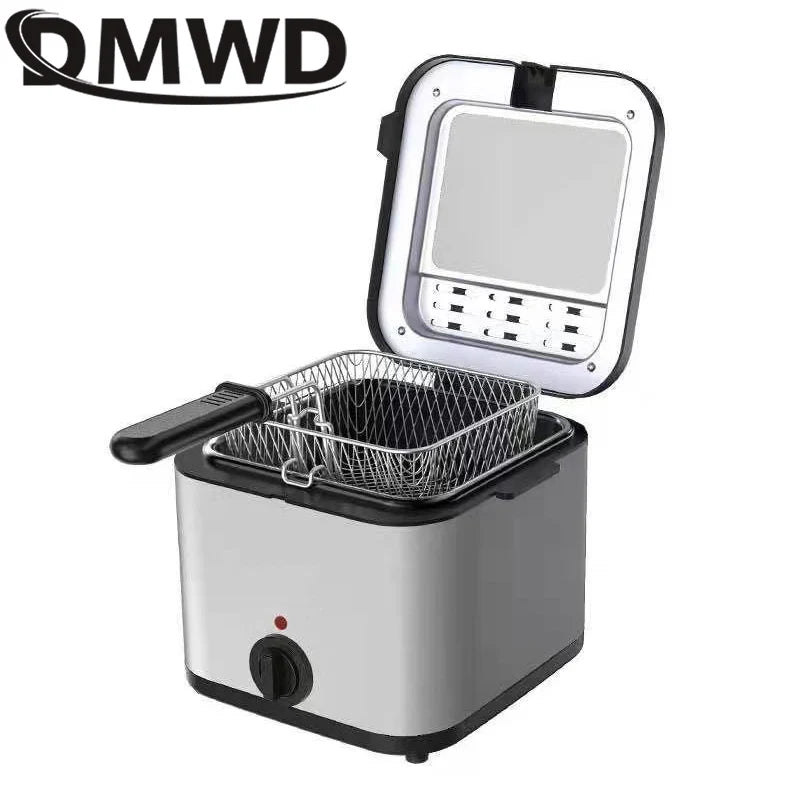 Friteuse électrique 2,5 L, à huile, thermostat réglable, machine à frire,