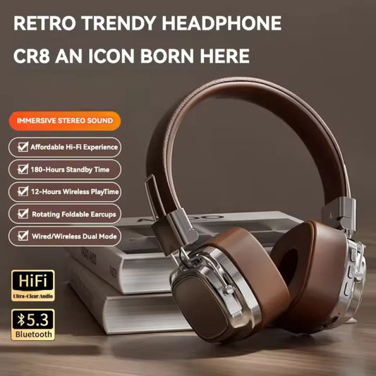 Écouteurs Bluetooth sans fil RC-8 Retro TWS avec double micro et réduction du bruit