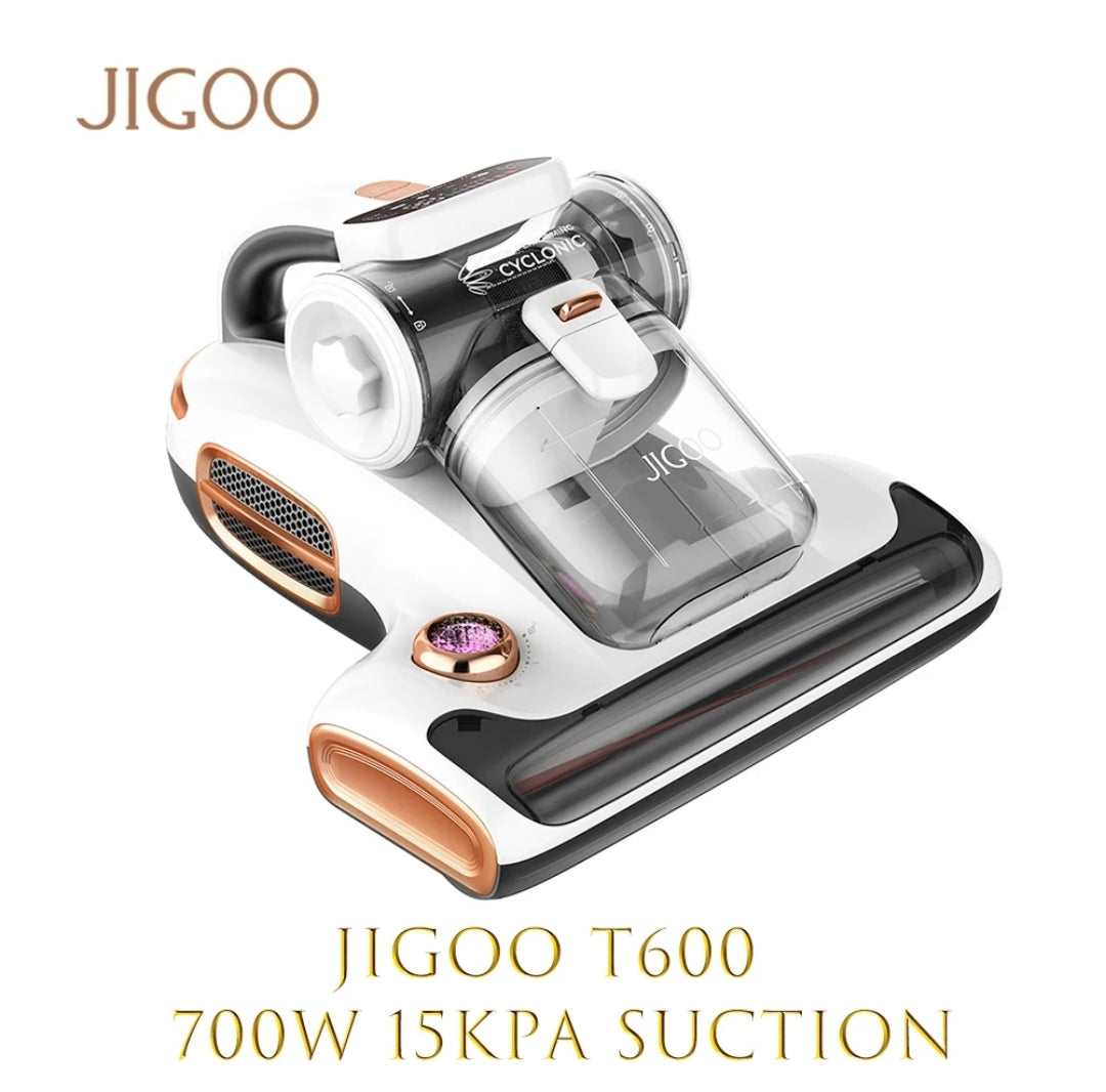 Aspirateur JIGOO T600 anti acariens et punaise de lit 700w lumière UV et vibration chauffant jusqu'à 60°c