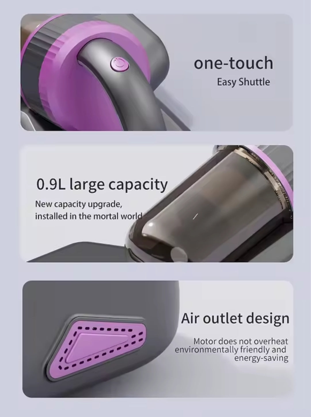 Aspirateur Anti-Acariens UV pour Matelas, puissant , sans Fil, Vibrant et Chauffant 70°C, Fonction Luminaire UV,